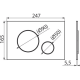 Кнопка и панель смыва, AlcaPlast ALCA белая, круг M770