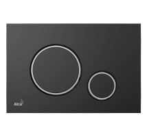 Кнопка и панель смыва, AlcaPlast ALCA хром серебро матовый, soft touch круг M778