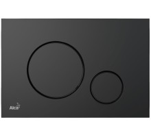 Кнопка и панель смыва, AlcaPlast ALCA черный матовый soft touch круг M678