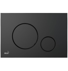 Кнопка и панель смыва, AlcaPlast ALCA черный матовый soft touch круг M678