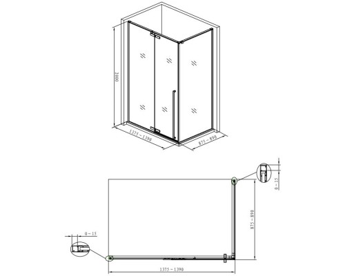 Душевой уголок Allen Brau Fantasy 140x90 3.11004-00 хром