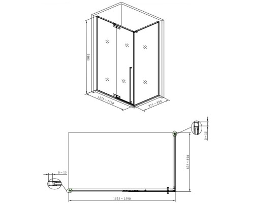 Душевой уголок Allen Brau Fantasy 160x90 3.11005-00 хром