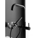 Смеситель для ванны с душем Allen Brau Priority 5.31008-31 черный матовый (с внутренней частью)