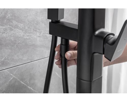 Смеситель для ванны с душем Allen Brau Infinity 5.21009-31 черный матовый (с внутренней частью)