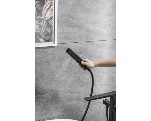 Смеситель для ванны с душем Allen Brau Infinity 5.21009-31 черный матовый (с внутренней частью)