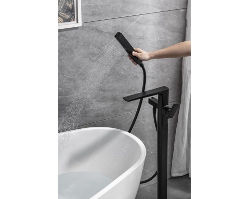 Смеситель для ванны с душем Allen Brau Infinity 5.21009-31 черный матовый (с внутренней частью)