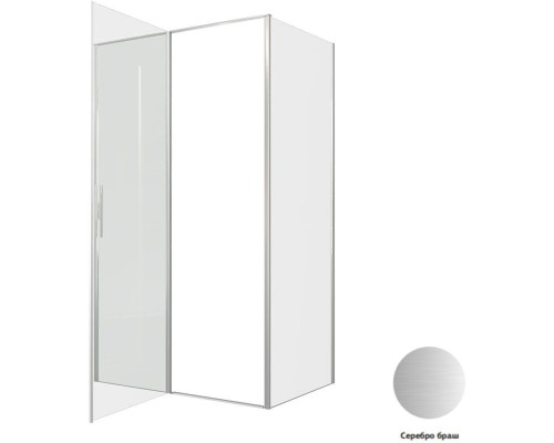 Душевой уголок Allen Brau Priority 120x80 3.31008.BA + 3.31014.BA серебро браш