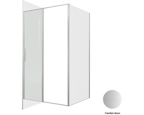 Душевой уголок Allen Brau Priority 120x100 3.31008.BA + 3.31020.BA серебро браш