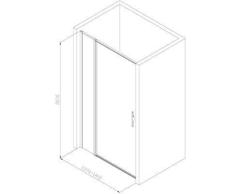Душевая дверь Allen Brau Priority 280669 140x200 стекла тонированные, профиль хром