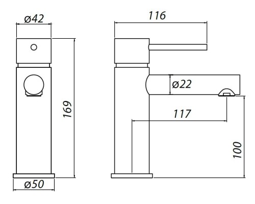 Смеситель для раковины Allen Brau Glority 5.51001-00 хром