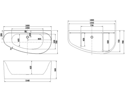 Акриловая ванна Allen Brau Priority 5 А 160x78 2.31005.21A белый матовый