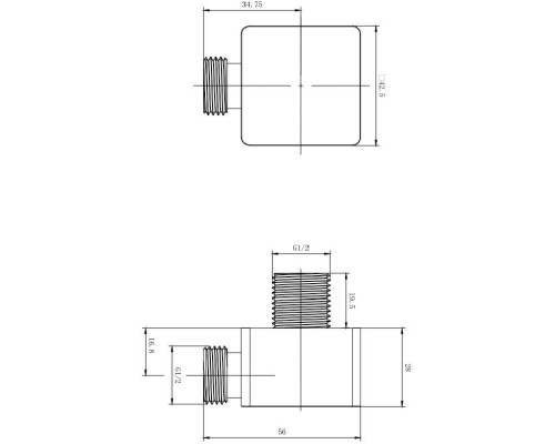 Водорозетка Allen Brau Infinity 42x56 черный