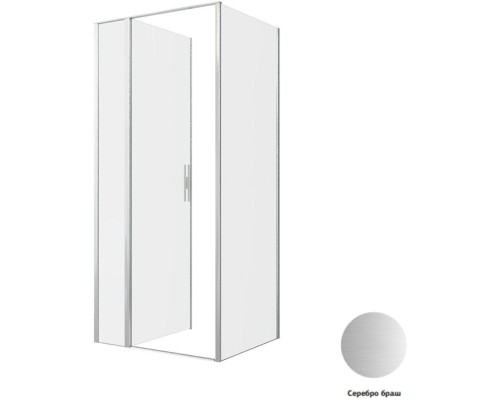 Душевой уголок Allen Brau Priority 90x80 3.31026.BA + 3.31041.BA серебро браш