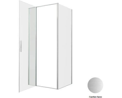 Душевой уголок Allen Brau Priority 90x80 3.31026.BA + 3.31041.BA серебро браш