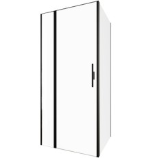 Душевой уголок Allen Brau Priority 90x80 черный браш, стекло 8 мм