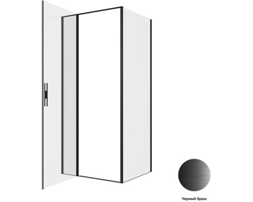 Душевой уголок Allen Brau Priority 90x80 3.31027.BBA + 3.31042.BBA черный браш