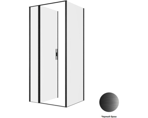 Душевой уголок Allen Brau Priority 90x80 3.31027.BBA + 3.31042.BBA черный браш