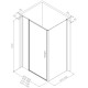 Душевой уголок Allen Brau Priority 90x90 3.31026.BA + 3.31044.BA серебро браш