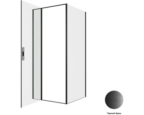 Душевой уголок Allen Brau Priority 90x90 3.31027.BBA + 3.31045.BBA черный браш