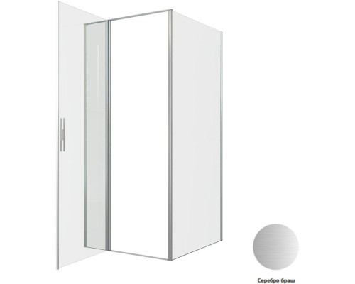 Душевой уголок Allen Brau Priority 90x100 3.31026.BA + 3.31047.BA серебро браш