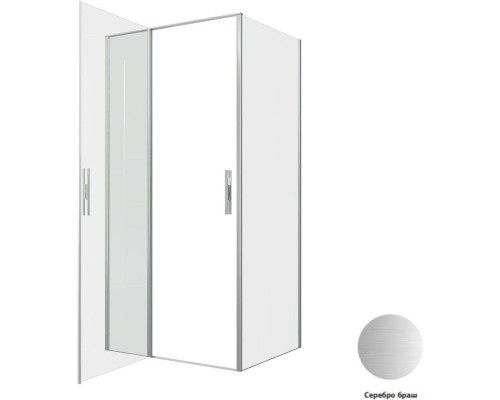 Душевой уголок Allen Brau Priority 100x80 3.31029.BA + 3.31041.BA серебро браш