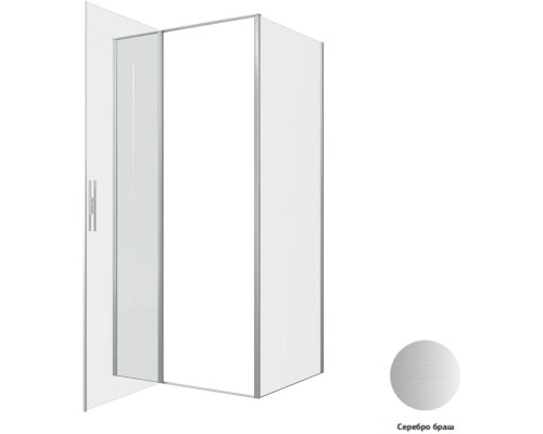 Душевой уголок Allen Brau Priority 100x90 3.31029.BA + 3.31044.BA серебро браш