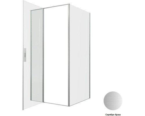 Душевой уголок Allen Brau Priority 100x100 3.31029.BA + 3.31047.BA серебро браш
