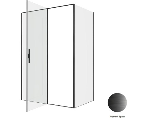 Душевой уголок Allen Brau Priority 140x90 3.31036.BBA + 3.31045.BBA черный браш