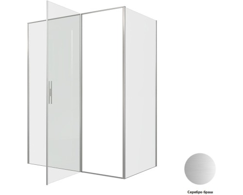 Душевой уголок Allen Brau Priority 160x90 3.31038.BA + 3.31044.BA серебро браш