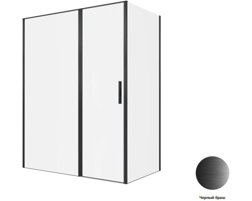 Душевой уголок Allen Brau Priority 160x90 3.31039.BBA + 3.31045.BBA черный браш