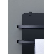 Полотенцесушитель INFINITY 1200х440мм черн.мат., с рейлингом 2.0 и креплением, черный браш (325638)