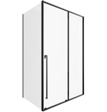 Душевой уголок Allen Brau Fantasy 130x100 черный матовый, стекло 8 мм