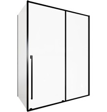 Душевой уголок Allen Brau Fantasy 160x100 черный матовый, стекло 8 мм
