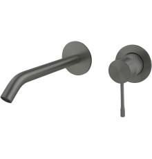 5.31C03-MG PRIORITY 4.0 Cмес. для умыв. встраив.,круг.накл.,Kerox,EASY BOX, графит браш (331002)