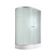 Душевая кабина AvaCan D2012R AVA 120x80 правая, без крыши, стекла матовые, профиль хром