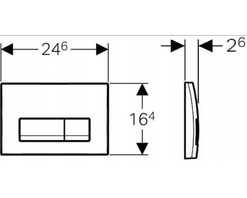 Панель смыва Geberit Delta 50 хром 