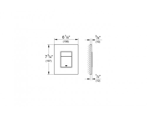 Накладная панель смыва 38732DC0 GROHE Skate Cosmopolitan, суперcталь