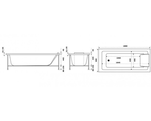 Акриловая ванны Jacob Delafon Sofa 180x80 I E60516RU-00 Акриловая ванны Jacob Delafon Sofa 180x80 I E60516RU-00