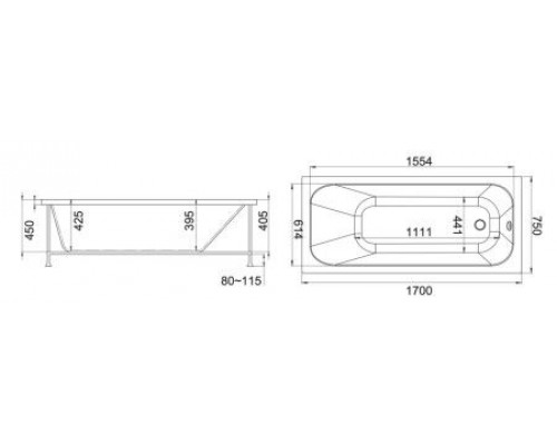 Ванна акриловая Jacob Delafon Trocadero 180x80 I E6D355RU-00 Ванна акриловая Jacob Delafon Trocadero 180x80 I E6D355RU-00