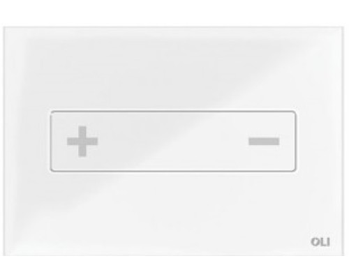 Кнопка смыва механическая OLI Oceania 054554 глянцевое белое стекло (антивандальная)