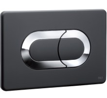 Кнопка смыва пневматическая OLI Salina 640097 черный soft touch/хром