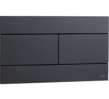 Кнопка смыва механическая OLI Slim 659055 черная soft-touch