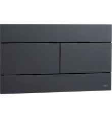 Кнопка смыва механическая OLI Slim 659055 черная soft-touch