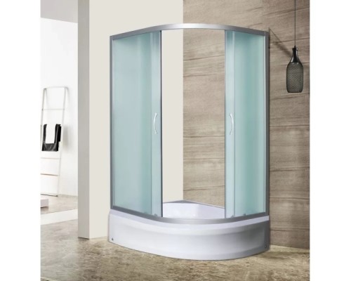 Душевое ограждение  River Don XL 120/90/24 МТ L с поддоном, стекло матовое, профиль хром