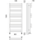 Водяной полотенцесушитель  Терминус Линц П15 500х1200 нержавейка lux