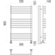 Водяной полотенцесушитель  Терминус Берн П13 500х800 нержавейка lux