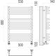 Водяной полотенцесушитель  Терминус Рид П10 500х800 нержавейка lux