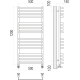 Водяной полотенцесушитель  Терминус Рид П16 500х1200 нержавейка lux
