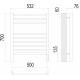 Электрический полотенцесушитель  Терминус Аврора П9 500х700 электро нержавейка lux