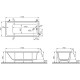 Акриловая ванна VitrA Neon 170x75 без ножек